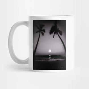 Blue Hawaii - Black And White Mug